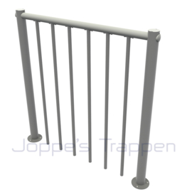 Grijze balustrade verticale balusters