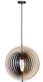 Hanglamp Woody new hout zwart/naturel E27 d43,5cm h200cm nr 05-HL4359-3070