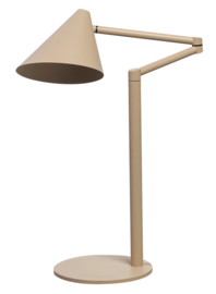 Tafellamp burolamp model Marvis zand kleur draaiarm metalen kap d18,5cm nr 05-TL3248-59