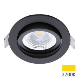 LED inbouwspot 2700K 450L 60gr. dimb. + driver CRI95 IP54 zwart nr 08-ED-10029