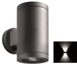 Buitenlamp wandspot 2-lichts LED 20W antraciet 5jr garantie nr 334232