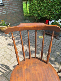 Set van 6 beuken stoelen Thonet achtig met spijlen 1900-1920 prijs per set nr ST20242