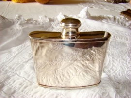 silverplate hip flask of heupflacon by Cooper Ludlam Sheffield Gereserveerd.
