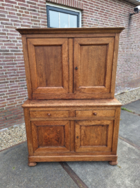Antieke Franse kast "marriage" eiken originele achterwand en planken nr K202553