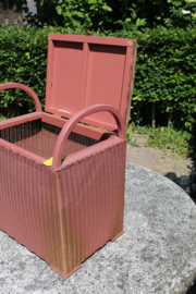 Originele Lusty Loyd-Loom wastafel kruk met box oud roze met goud accenten nr 400113