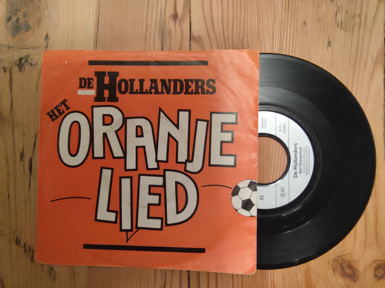 De Hollanders met Het Oranjelied 1988 Single nr S20256415