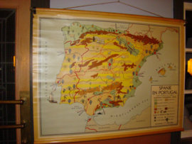Landkaart Spanje en Portugal