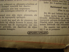 Antiek Halma spel uit 1930.Spears.