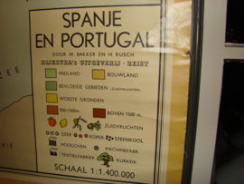 Landkaart Spanje en Portugal