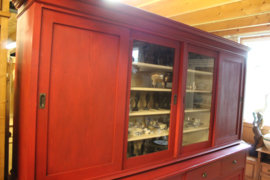 8-deurs keukenkast schuifdeuren oud hollands rood br-266cm