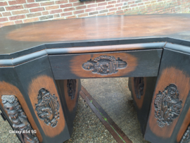 Antiek bureau afkomstig uit Manilla omstreeks 1900 houtsnijwerk rondom nr B202512