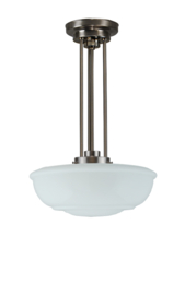 Pendel Quattro h-59cm d-33cm mat nikkel met glazen bol Pluto 7Q-577.00