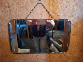 S63 Spiegel met facet geslepen rand omstreeks 1920 art-deco