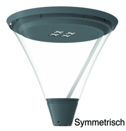 Buitenlamp kop LED 40W 4000K symmetrisch h-57cm ALU antraciet nr 10-20350