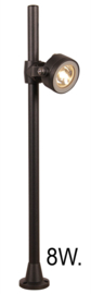 Buitenlamp staande spot LED 8W antraciet h-60cm 5jr garantie nr 324651