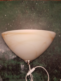 Half wandglas Calimero abrikoos gemarmerd compleet nr 9723compl