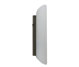 Wandlamp mat nikkel met glasbuis mat opaal nr 7Wg-6340.39