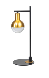 Tafellamp burolamp model Drop 1-lichts h41,5cm zwart messing nr 05-TL3246-0230