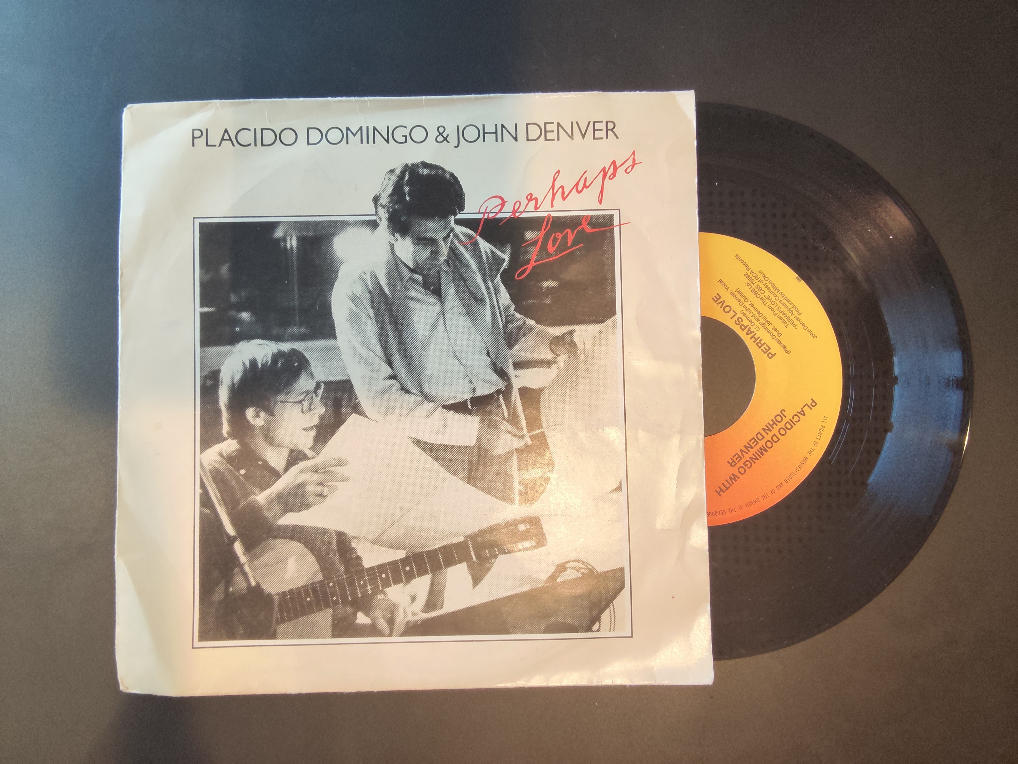 Placido Domingo & John Denver met Perhaps love 1981 Single nr S20257026