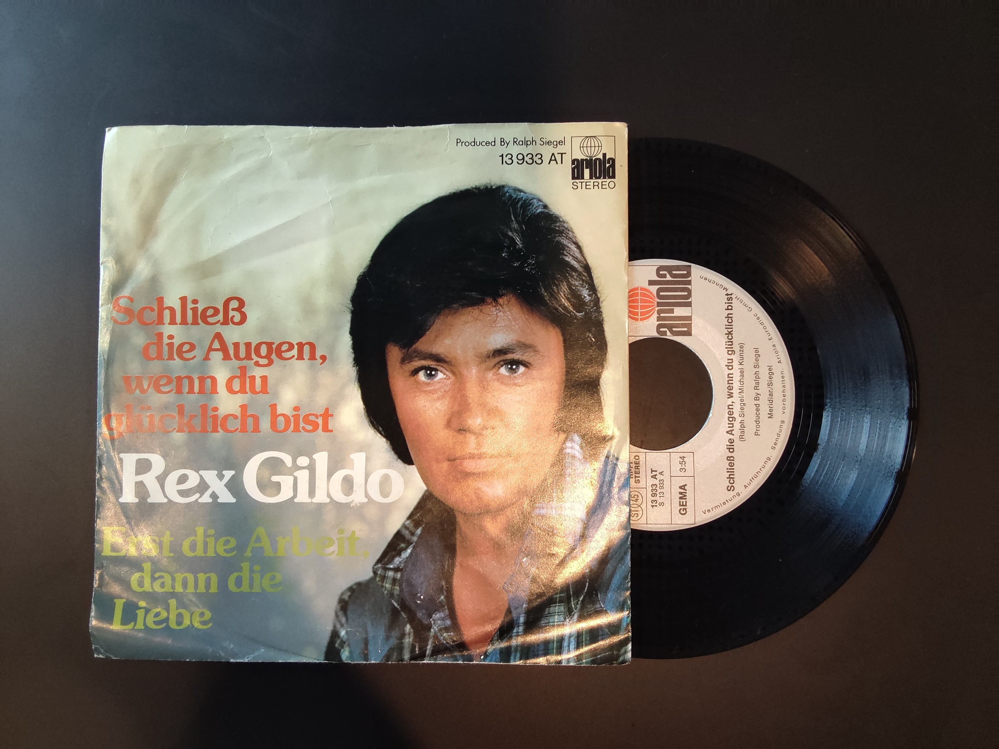 Rex Gildo met Schliess die augen wenn du glücklich bist 1975 Single nr S20257017