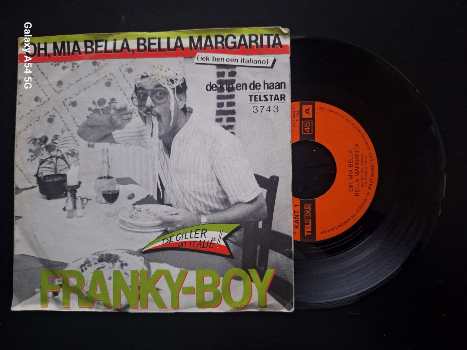 Franky Boy met Oh mia bella bella margarita 1982 Single nr S2021453