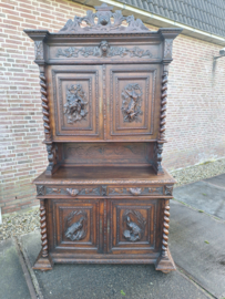 Antieke Franse jachtkast omstreeks 1880 4 deurs h-231/255 nr K202541