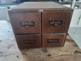 Houten archiefkast merk Fortschritt industrieel.