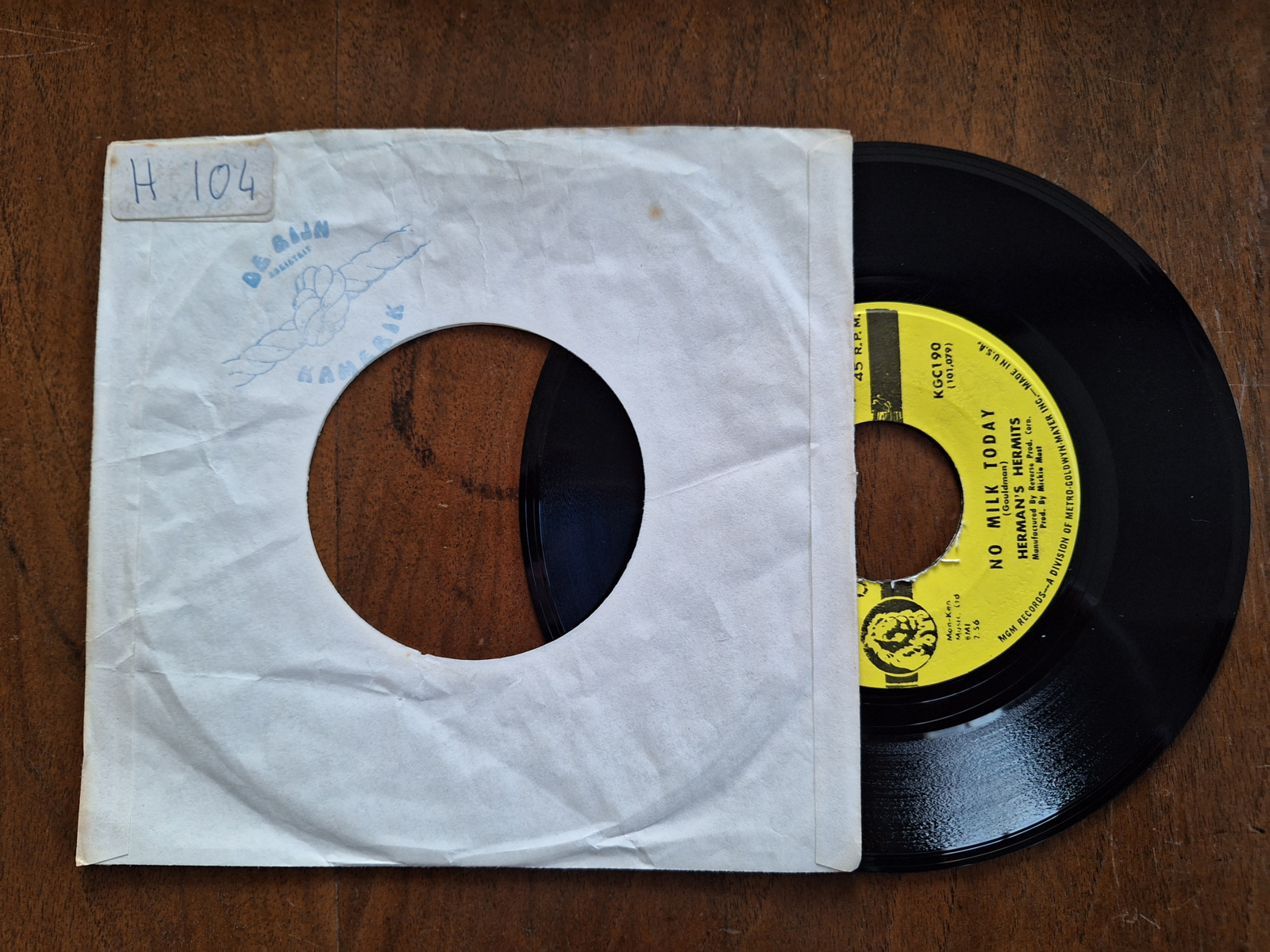 Herman's Hermits met No milk today 1966 Single nr S20233249