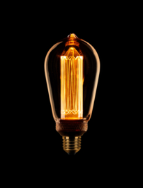 Edison lamp d-6,4cm tubelight goudkleur LED 5-2,5-1W 1800K E27 220-240V 3 stappen dimbaar nr 6-188880