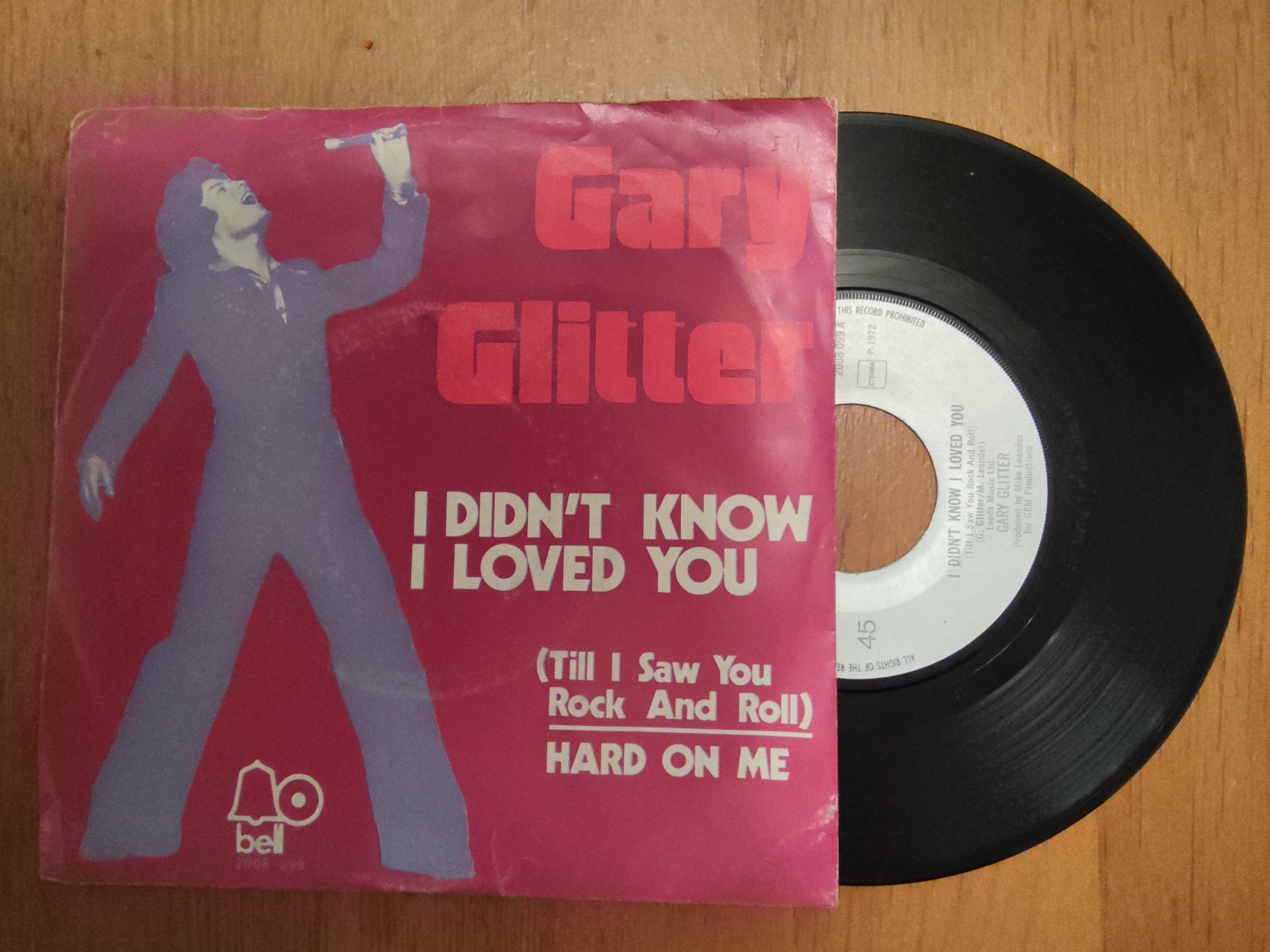 Gary Glitter met I didn't know I loved you 1972 Single nr S20256320