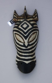 Masker zebra hangend antiek white wash met strepen