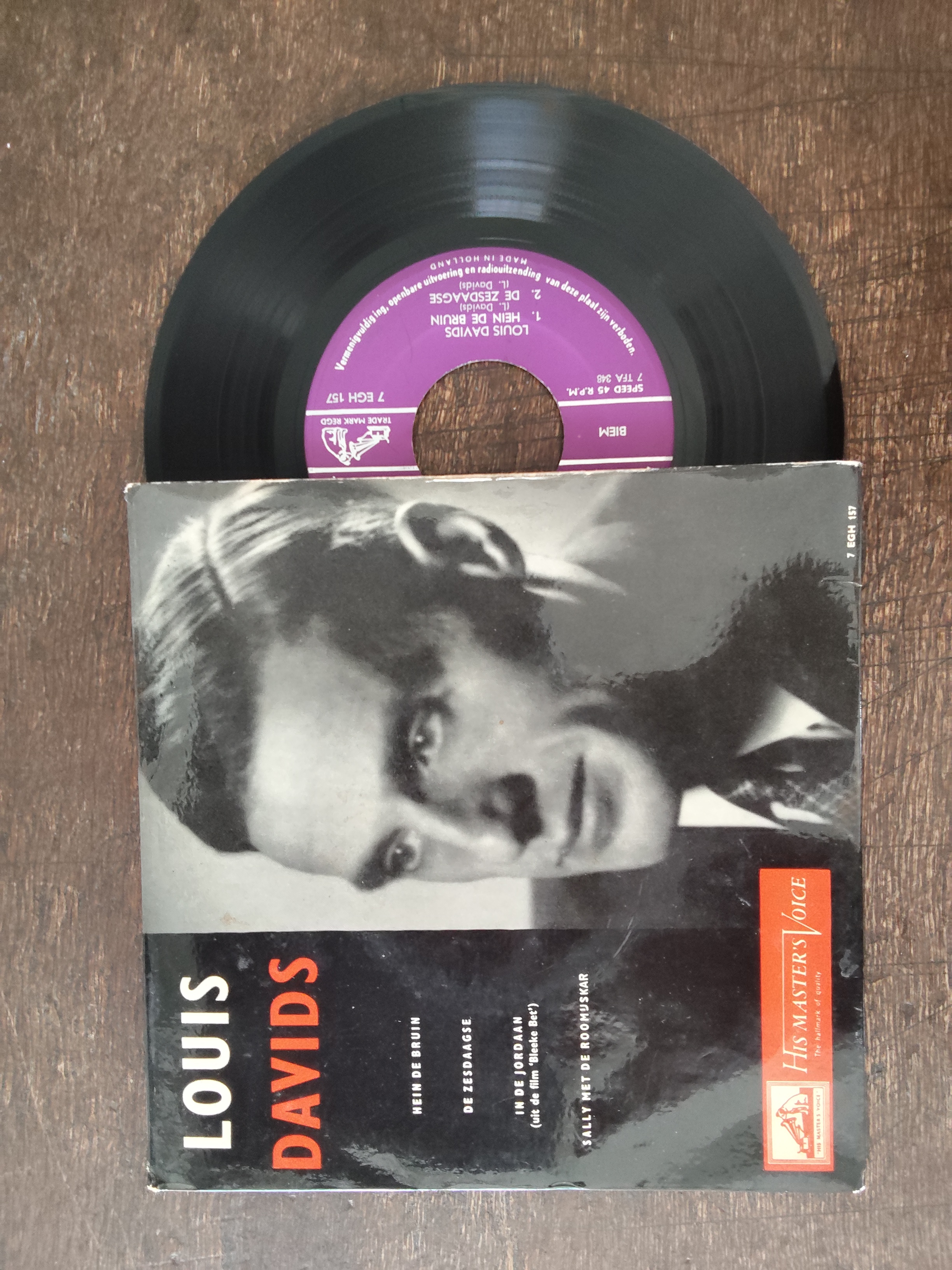 Louis Davids met Hein de Bruin 1958 Single nr S20256915