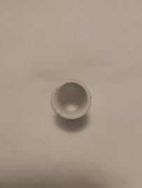 Vingerhoed porcelein opdruk Blauwe Bloem 2,6cm hoog zonder doosje