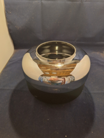 Zwart-zilver kleurige spiegelkap met opstaand randje GT4 dia-24cm GT4 nr SP1517