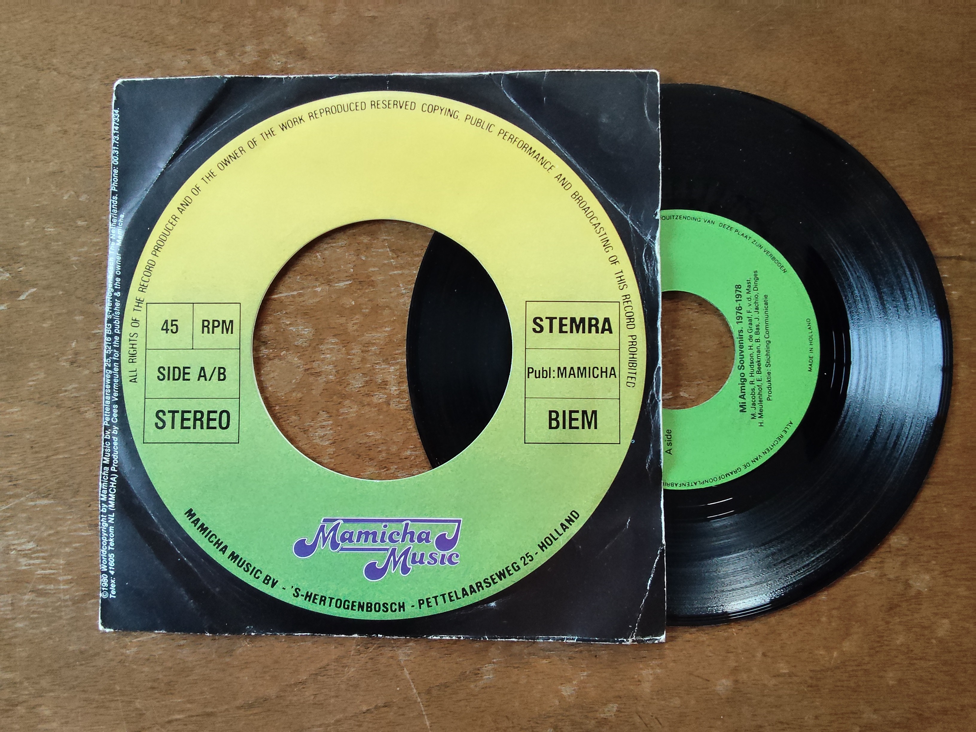 Mi Amigo souvenirs met 1976-1978 Single nr S20257078