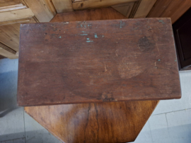 Indonesisch kistje teak hout 1880-1900 origineel groen-blauw patin nr KK 20242