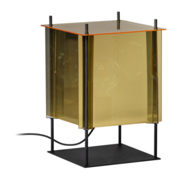 Tafellamp model Cube zwart/goud of zwart/zilver h38cm kap 25x25 nr 05-TL3162-30