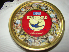 Rond toffee blik van Blue Bird.