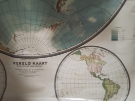 Oude wereldkaart Westelijk-Halfrond.