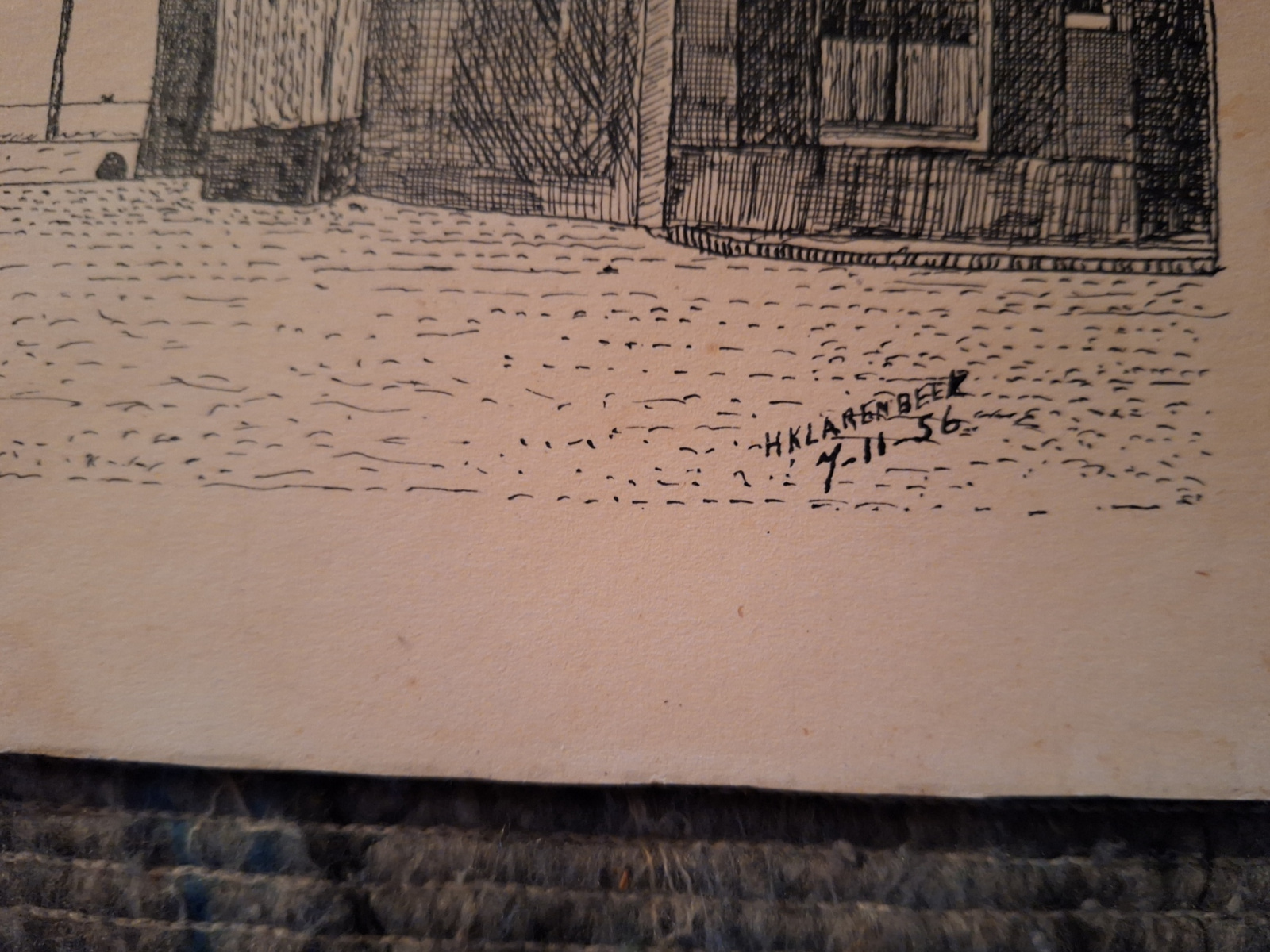 S44 Titel Harderwijk gesigneerd H. Klarenbeek 7-11-'56
