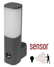 Buitenlamp wand sensor bewegingsmelder antraciet LED 7W nr 21105