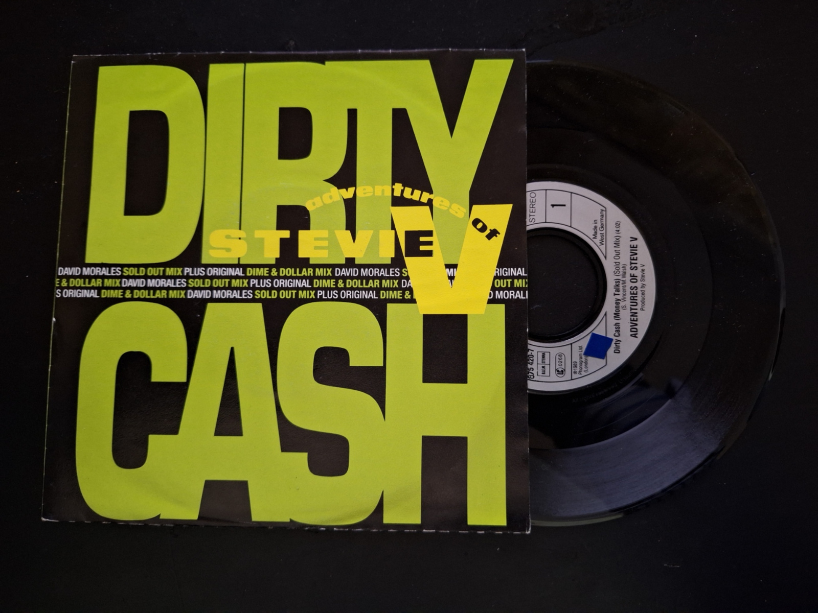 Adventures of Stevie V met Dirty Cash (money talks)(sold out mix) 1989 Single nr S20233695