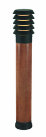 Buitenlamp staand serie rond Selham h-85cm hout zwart E27 5jr garantie nr 3077