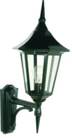 Buitenlamp wand up serie Tessaro ALU zwart nr: 3030