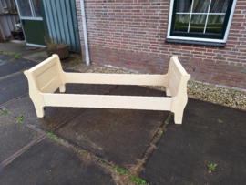 Kajuitbed nieuw\oud hout old finish white wash matrasmaat 80x200 nr B20247