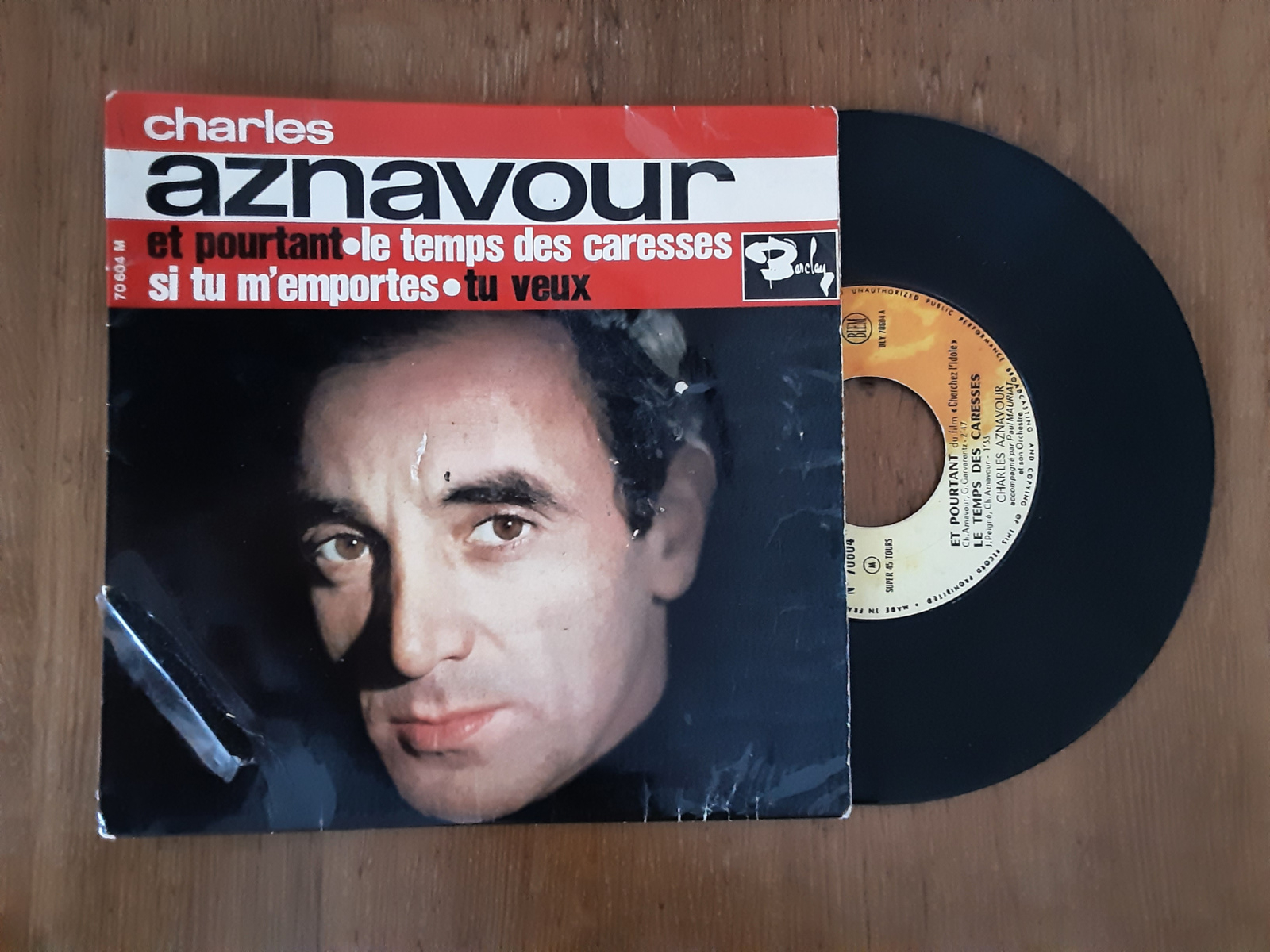 Charles Aznavour met Et pourtant 1963 Single nr S20234453