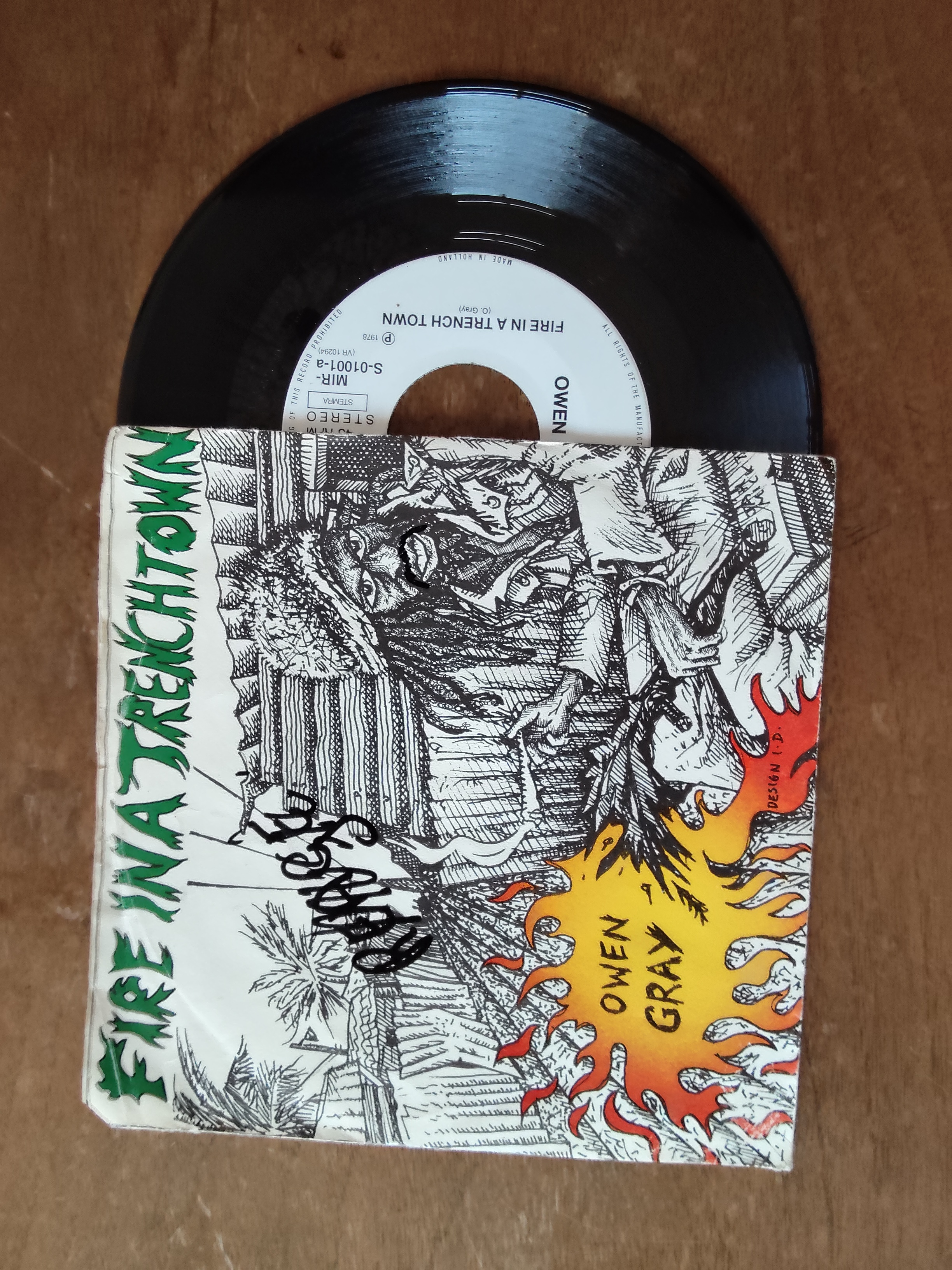 Owen Gray met Fire in a Trenchtown 1978 Single nr S20256933