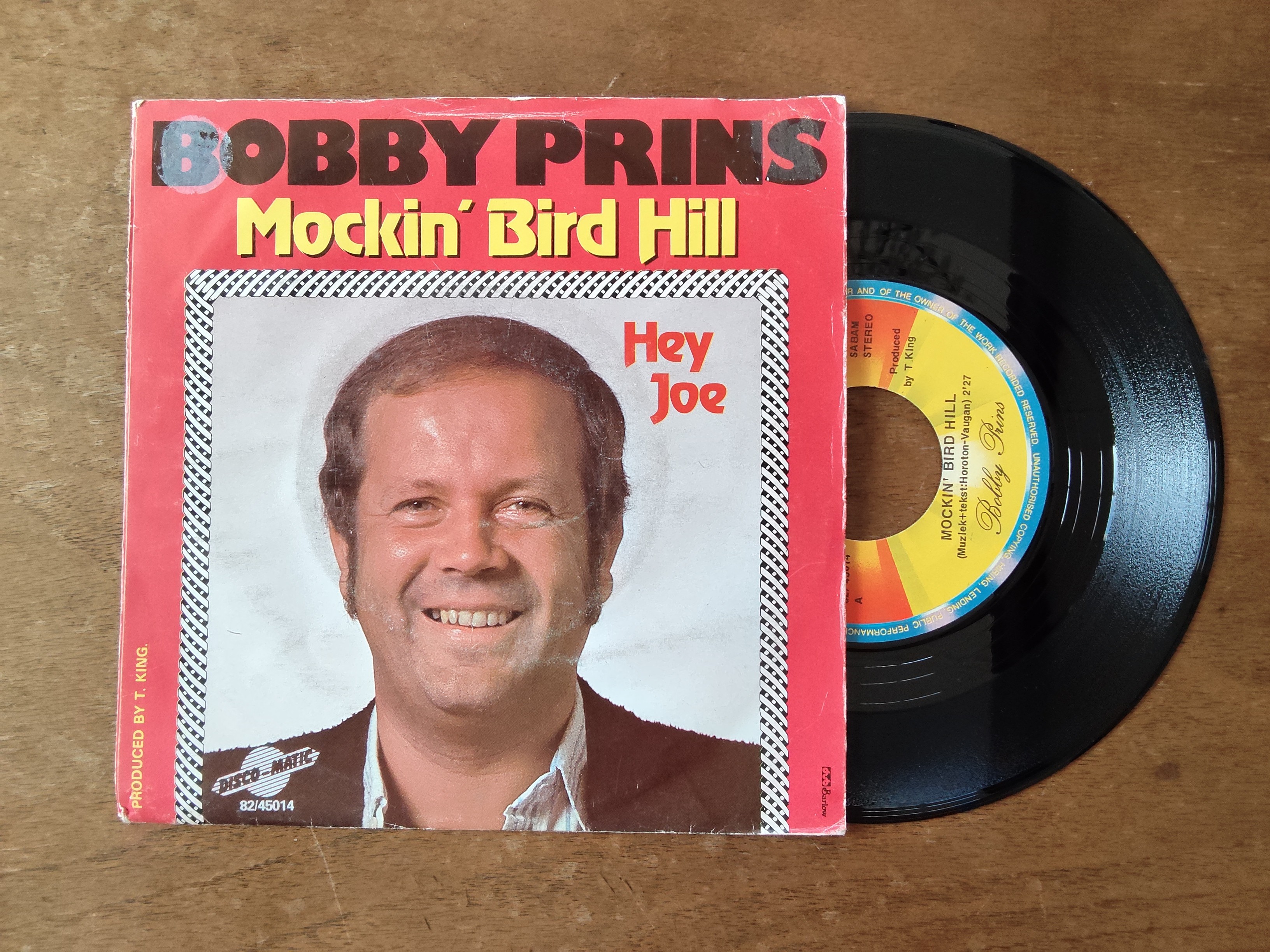 Bobby Prins met mockin' bird hill 1982 Single nr S20256987