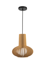 Hanglamp serie Tess d25cm E27 hout naturel nr 1  05-HL4541-70
