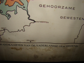 Landkaart vier fasen van de tachtigjarige oorlog.